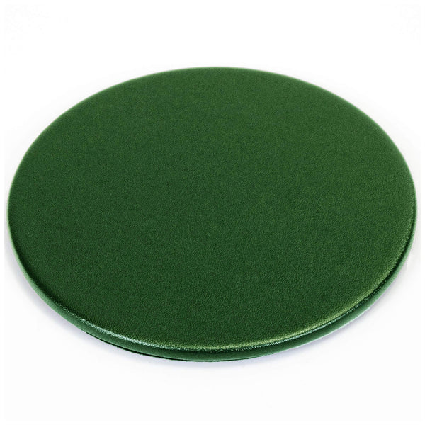 dacasso Dark Green Leatherette Single Coaster Round