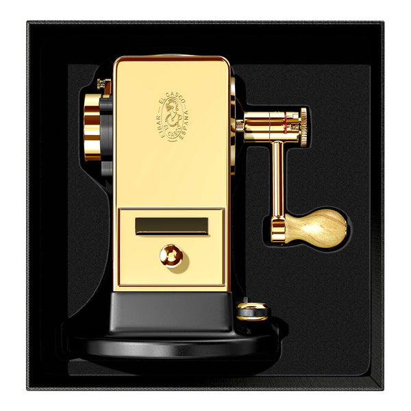 Dacasso El Casco 23 Kt Gold And Black Pencil Sharpener With Base /side Load