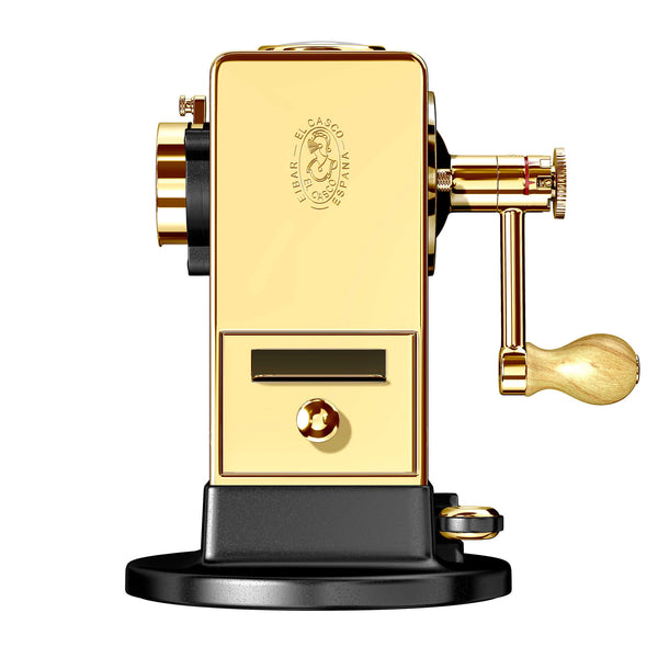 Dacasso El Casco 23 Kt Gold And Black Pencil Sharpener With Base /side Load