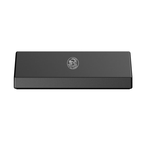 Dacasso El Casco Black Business Card Holder With Chrome Logo