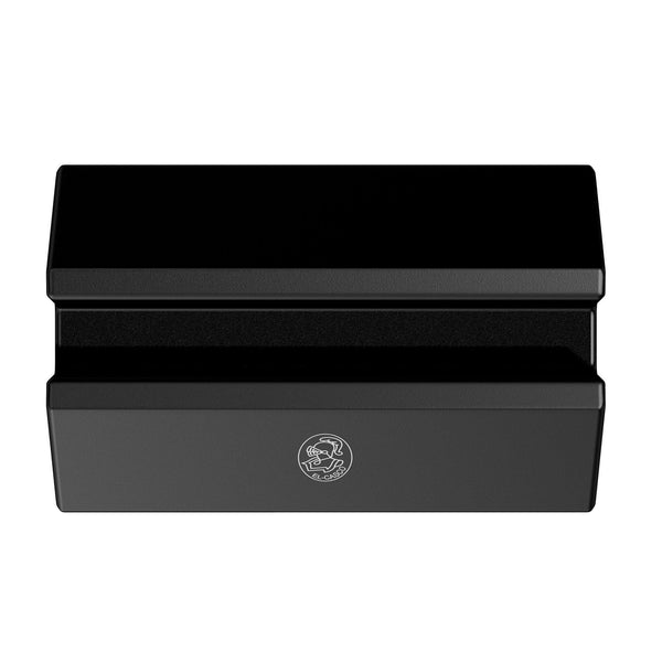 Dacasso El Casco Black Business Card Holder With Chrome Logo