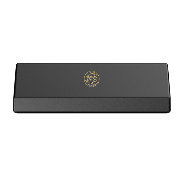 Dacasso El Casco Black With 23 Kt Gold Logo Business Card Holder