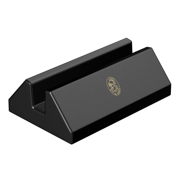 dacasso El Casco Black With 23 Kt Gold Logo Business Card Holder