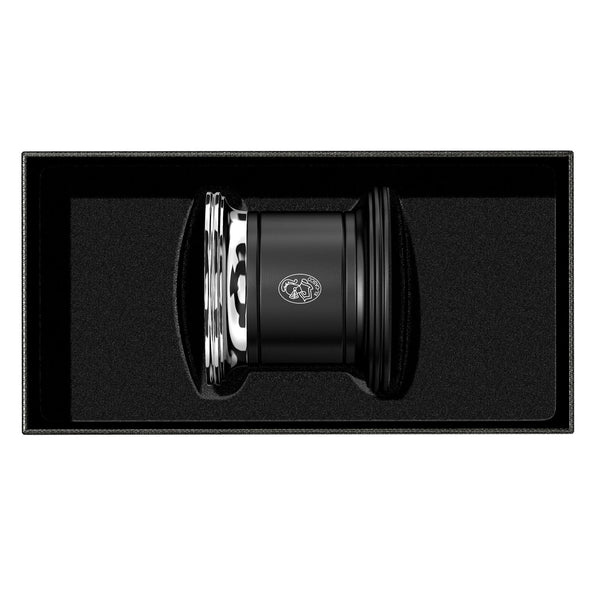 Dacasso El Casco Chrome And Black Magnetic Paper Clip Pot