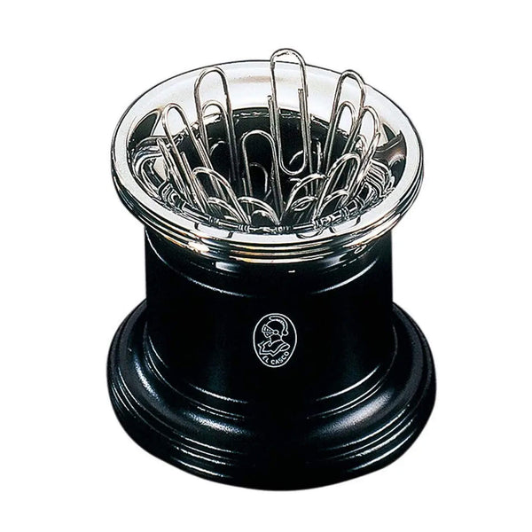 Dacasso El Casco Chrome And Black Magnetic Paper Clip Pot