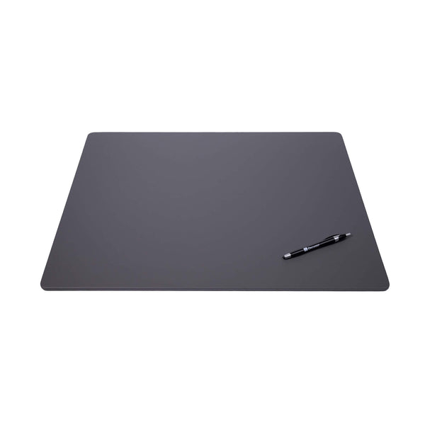 Dacasso Gray Leather 24" X 19" Desk Mat Without Rails
