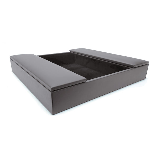 dacasso Gray Leatherette Enhanced Conference Room Organizer