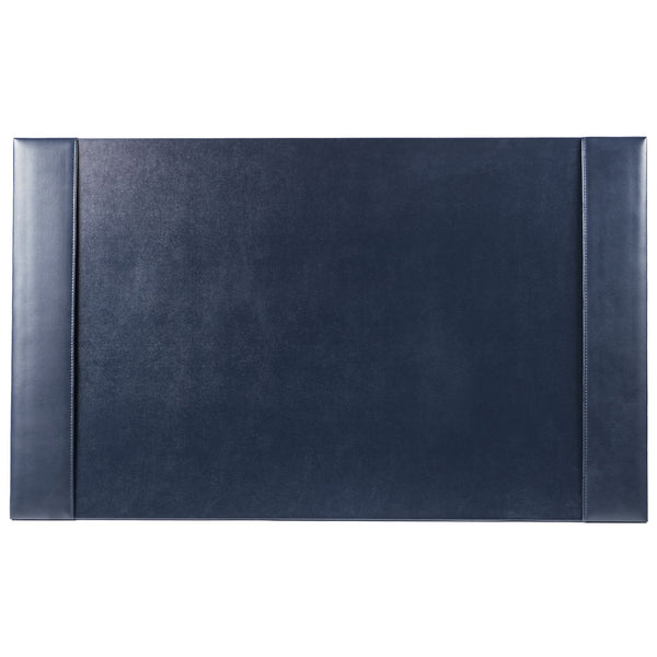 Dacasso Navy Blue Bonded Leather Desk Pad W/ 2025 Calendar Insert 30 X 18