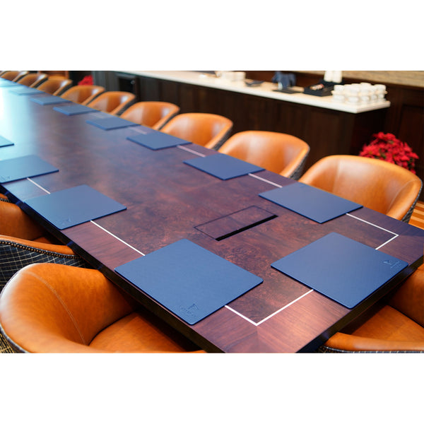 Dacasso Navy Blue Leather 17 X 14 Conference Table Pad