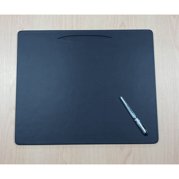 Dacasso Navy Blue Leather Conference Table Pad W/ Pen Well 17 X 14