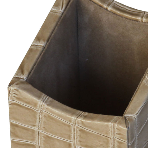Dacasso Protacini Breeze Beige Italian Crocodile Leather Pencil Cup