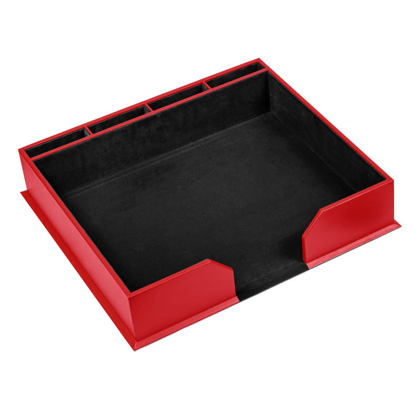 dacasso Red Leatherette Conference Pad Holder 17 x 14 Pads