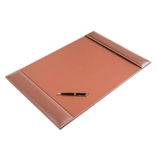 dacasso Rustic Brown Leather 25.5 x 17.25 Side-Rail Desk Pad