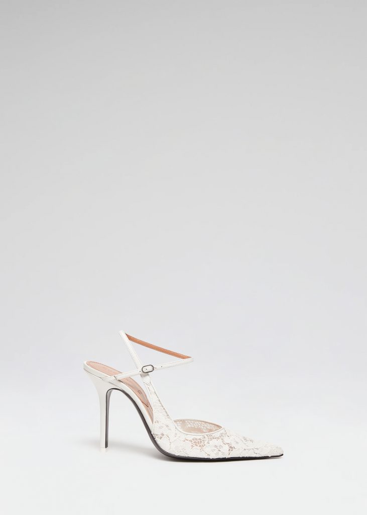 d'accori Arya Pumps White Lace