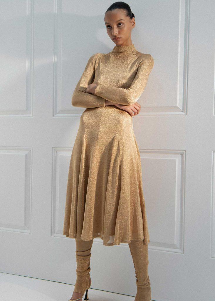 D'accori Candice Dress Liquid Gold