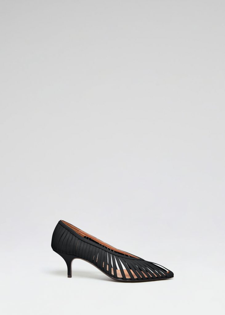 d'accori Flower Pumps 50 Pure Black