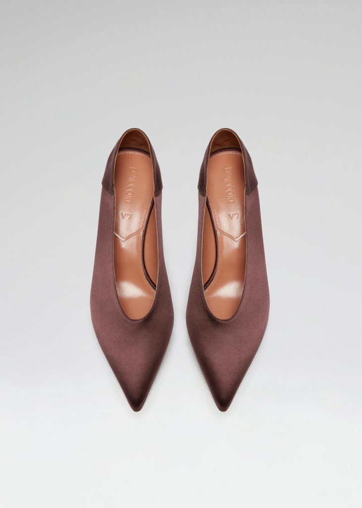 D'accori Flower Pumps Espresso Brown