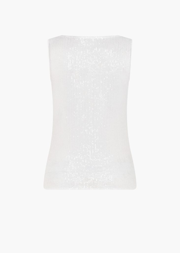 D'accori Hailey Top White Sequin