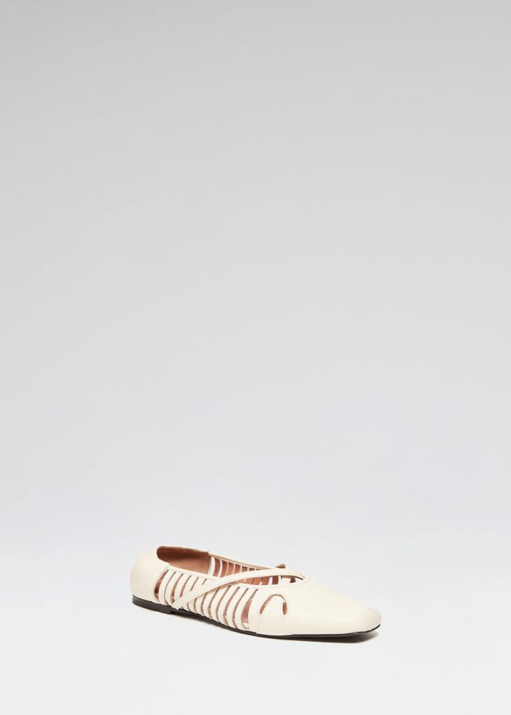 D'accori June Flats White Nappa