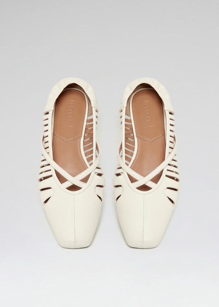 D'accori June Flats White Nappa