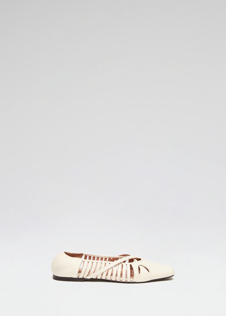 d'accori June Flats White Nappa