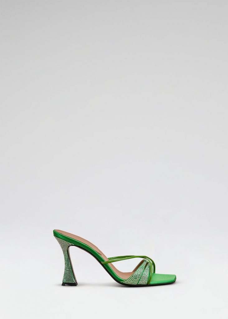d'accori Lust Mules 85 Dollar Green