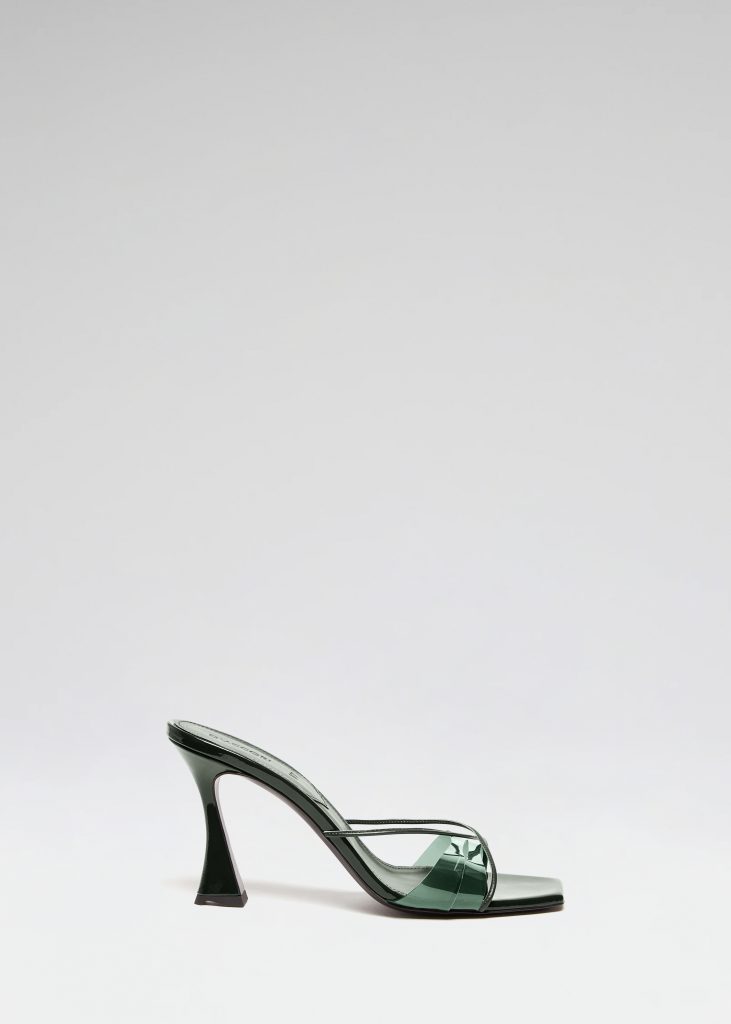 d'accori Lust Mules 85 Emerald Green