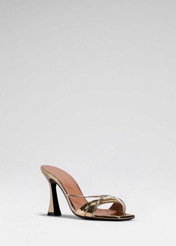 D'accori Lust Mules 85 Liquid Gold