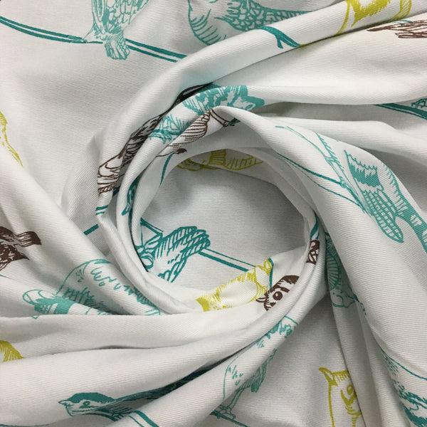 Dainty Home Dainty Home 100% Cotton Printed Birds Designed 70" X 72" Shower Curtain