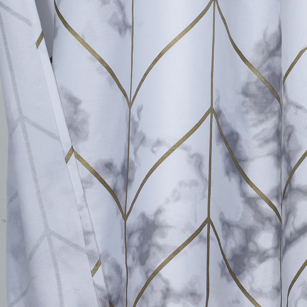 Dainty Home Dainty Home 100% Cotton Printed Luxe Marble Designed 70" X 72" Shower Curtain