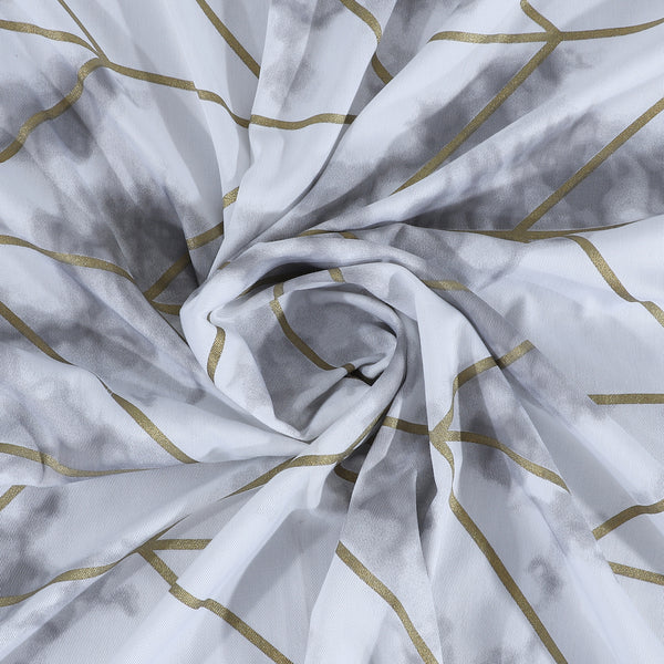 Dainty Home Dainty Home 100% Cotton Printed Luxe Marble Designed 70" X 72" Shower Curtain