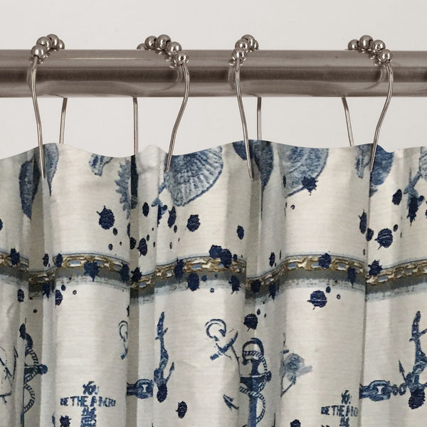 Dainty Home Dainty Home 100% Cotton Printed Marine Designed 70" X 72" Shower Curtain
