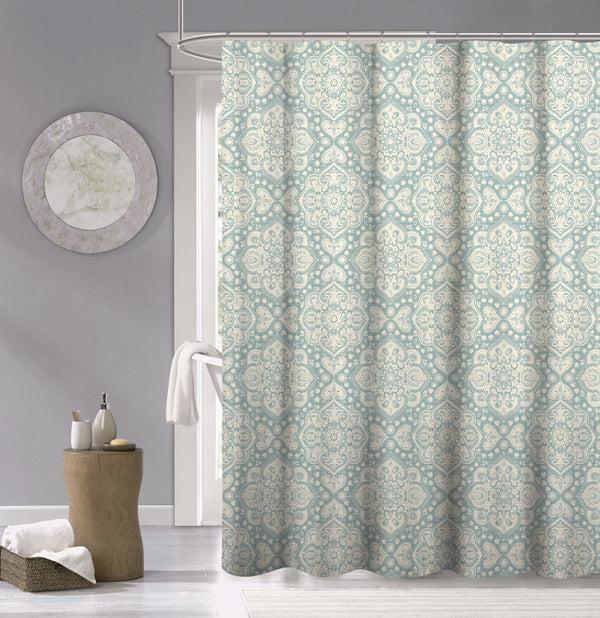 dainty home Dainty Home 100% Cotton Printed Medallion Designed 70" x 72" Shower Curtain