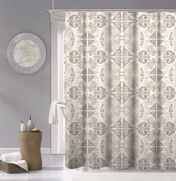 dainty home Dainty Home 100% Cotton Printed Mosaic Designed 70" x 72" Shower Curtain