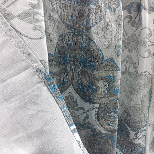 Dainty Home Dainty Home 100% Cotton Printed Tiles Designed 70" X 72" Shower Curtain