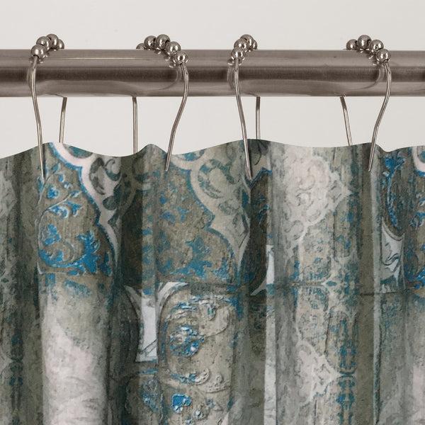Dainty Home Dainty Home 100% Cotton Printed Tiles Designed 70" X 72" Shower Curtain