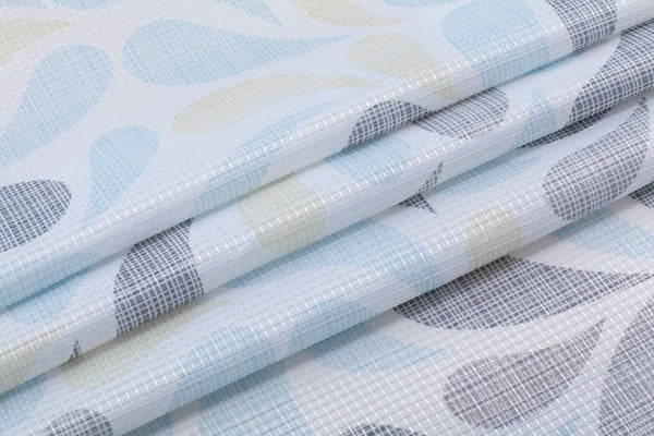 Dainty Home Dainty Home 13 Piece Petals Printed Waffle Weave Textured Shower Curtain And 12 Metal Rollerball Hooks