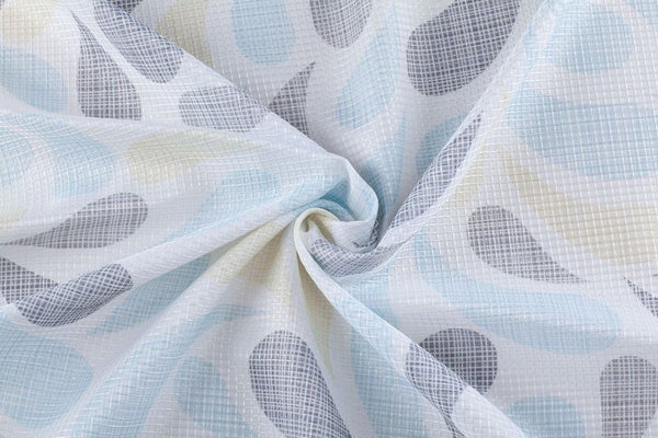 Dainty Home Dainty Home 13 Piece Petals Printed Waffle Weave Textured Shower Curtain And 12 Metal Rollerball Hooks