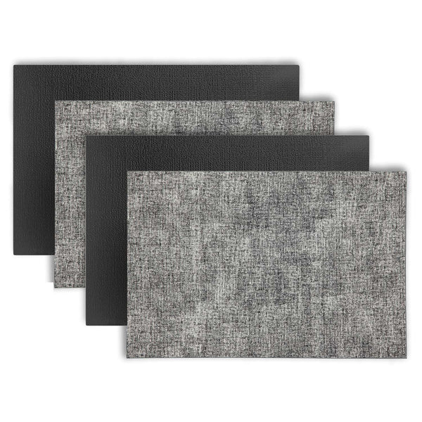Dainty Home Dainty Home Amalfi Faux Leather Reversible 2 Pattern 12" X 18" Rectangular Placemat Set