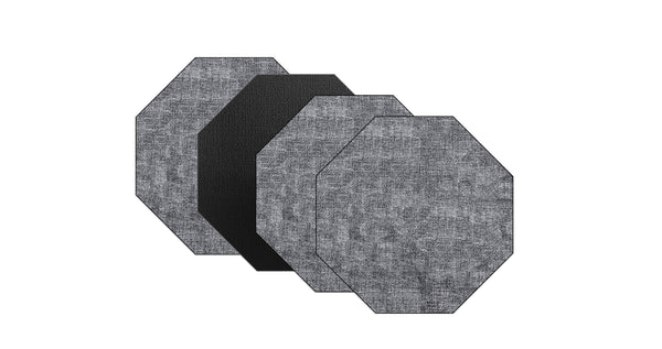 dainty home Dainty Home Amalfi Faux Leather Reversible 2 Pattern 15" x 15" Octagon Placemat Set
