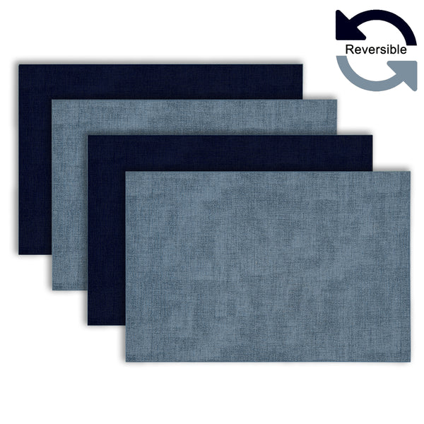 dainty home Dainty Home Amalfi Faux Leather Reversible 2 Pattern 12" x 18" Rectangular Placemat Set