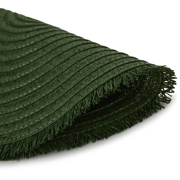 Dainty Home Dainty Home Antigua 15" Round Woven Placemats Set Of 6 - Durable Reversible & Non-Slip Table Mats