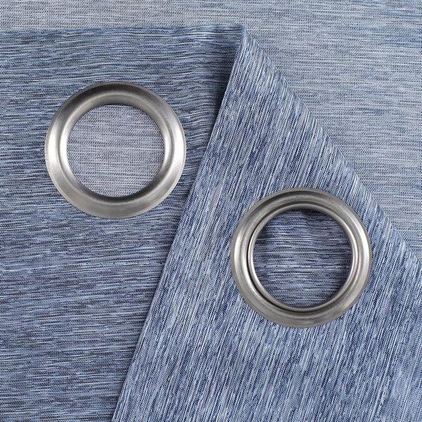 Dainty Home Dainty Home Barcelona Boho Sateen 3D Microstripes Design Room Darkening Grommet Panel Pair