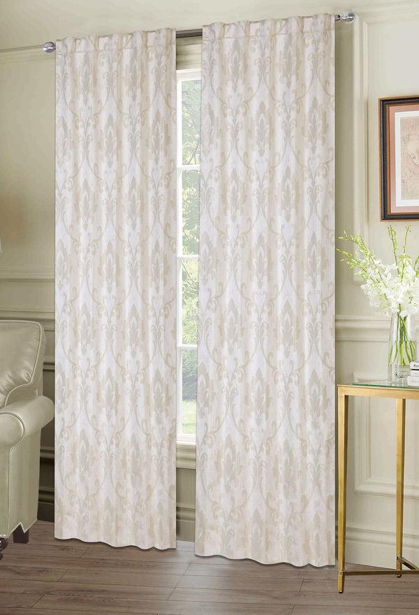 dainty home Dainty Home Belmare Contemporary Medallion Designed Light Filtering Fabric Grommet Panel Pair