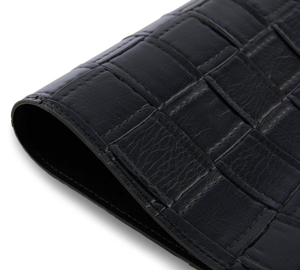 Dainty Home Dainty Home Bostonian Premium Vegan Leather Reversible 2 Pattern 12" X 18" Rectangular Placemat Set Of 4