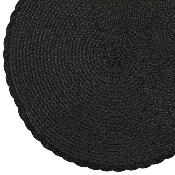 Dainty Home Dainty Home Braided 15" Round Woven Placemats Set Of 6 - Durable Reversible & Non-Slip Table Mats