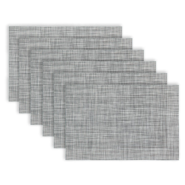 dainty home Dainty Home Bristol Woven Texteline Textured Design Reversible 12" x 18" Rectangular Placemats Set of 6