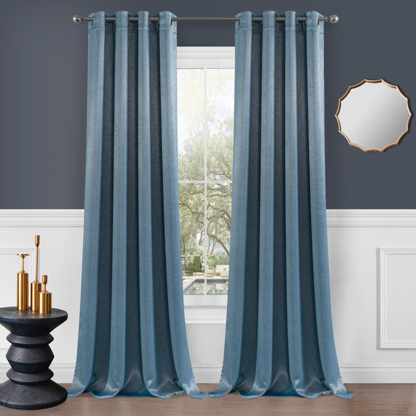 dainty home Dainty Home Brookville Textured 100% Blackout Luxurious Metallic Sheen Thermal Insulated Grommet Single Panel