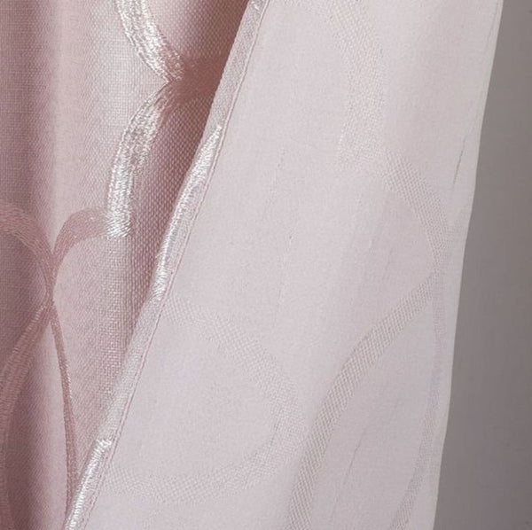 Dainty Home Dainty Home Carly Contemporary Intricate Textured Embossed Weaved Geometric Cotton Feel Designed Shower Curtain