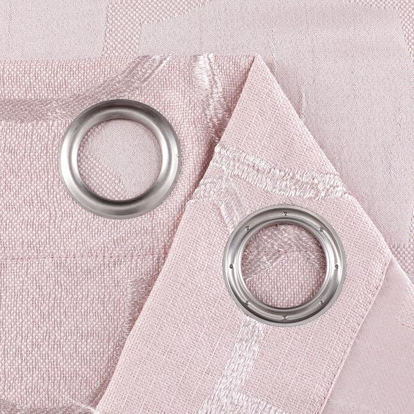 Dainty Home Dainty Home Carly Contemporary Luxurious Satin Embroidered Damask Design Room Darkening Grommet Panel Pair